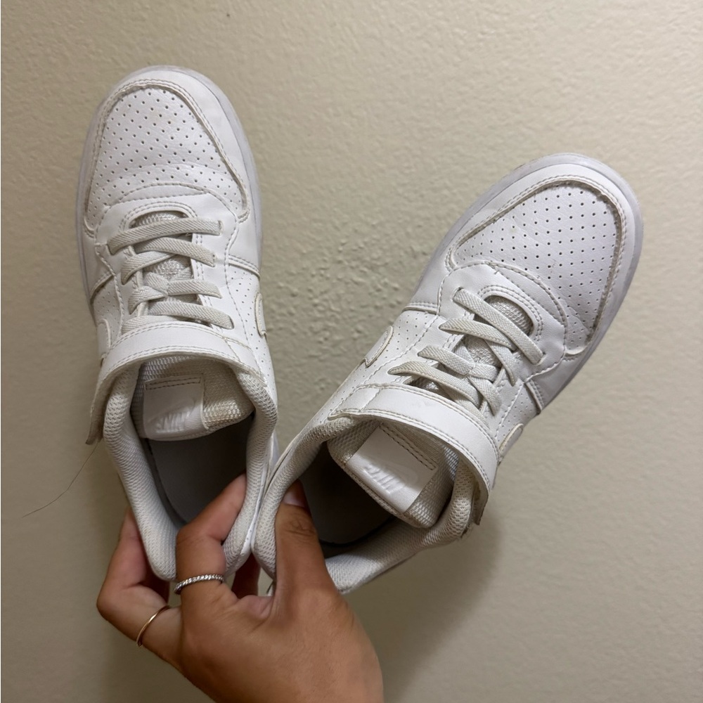Nike All-White Perforated Sneakers